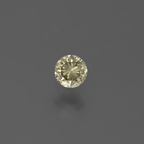 Diamante oro natural de 0,16 ct, corte redondo, SI