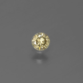 Diamante amarillo natural de 0,12 ct, corte redondo, SI