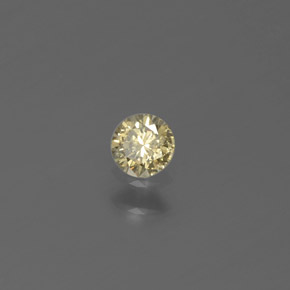 Diamante amarillo natural de 0,12 ct, corte redondo, SI