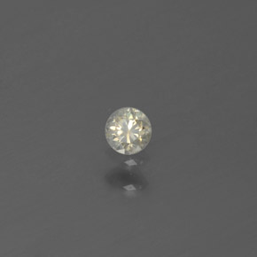 Diamante amarillo natural de 0,08 ct, corte redondo, SI
