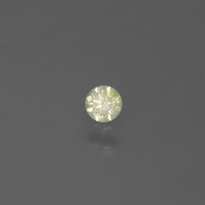 Diamante amarillo natural de 0,07 ct, corte redondo, SI