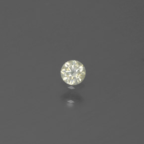 Diamante amarillo natural de 0,06 ct, corte redondo, SI