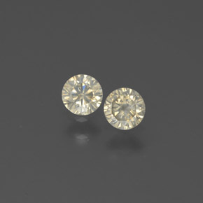 Gemas de diamante amarillo natural de  ct, corte redondo, SI