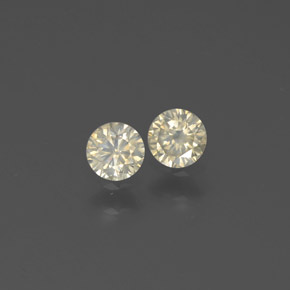 Gemas de diamante amarillo natural de  ct, corte redondo, SI