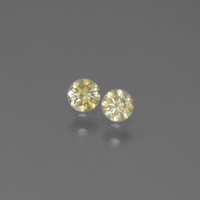 Gemas de diamante amarillo natural de  ct, corte redondo, SI