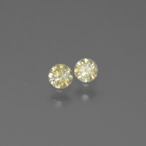 Gemas de diamante amarillo natural de  ct, corte redondo, SI