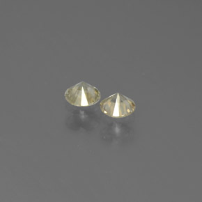 Gemas de diamante amarillo natural de  ct, corte redondo, SI