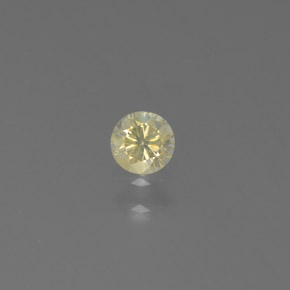 Diamante amarillo natural de 0,14 ct, corte redondo, SI