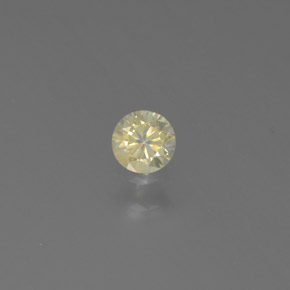 Diamante amarillo natural de 0,14 ct, corte redondo, SI