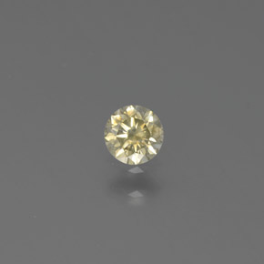 Diamante Champán natural de 0.13 ct, Redondo, SI