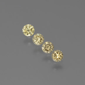 Gemas de diamante oro natural de  ct, corte redondo, SI