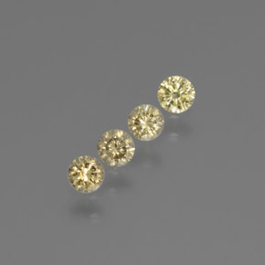 Gemas de diamante oro natural de  ct, corte redondo, SI