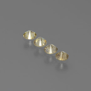 Gemas de diamante oro natural de  ct, corte redondo, SI