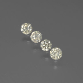 Gemas de Diamante Champán natural de  ct, Corte Redondo, SI