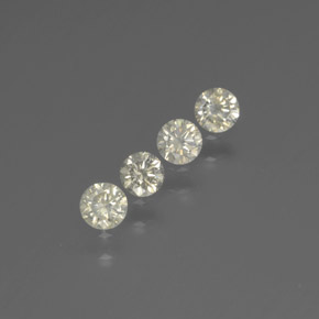 Gemas de Diamante Champán natural de  ct, Corte Redondo, SI