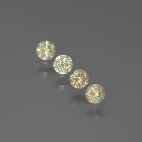 Gemas de diamante amarillo natural de  ct, corte redondo, SI