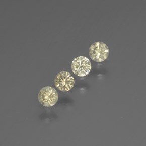 Gemas de diamante amarillo natural de  ct, corte redondo, SI