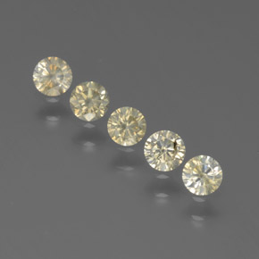 Gemas de diamante oro natural de  ct, corte redondo, SI