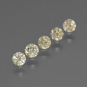 Gemas de diamante oro natural de  ct, corte redondo, SI