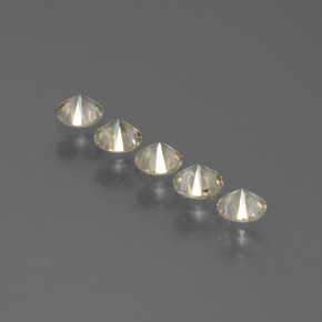 Gemas de diamante oro natural de  ct, corte redondo, SI