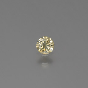 Diamante amarillo natural de 0,09 ct, corte redondo, SI