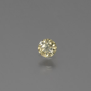 Diamante amarillo natural de 0,09 ct, corte redondo, SI