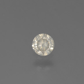 Diamante amarillo natural de 0,14 ct, corte redondo, SI