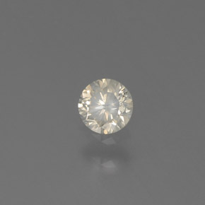 Diamante amarillo natural de 0,14 ct, corte redondo, SI