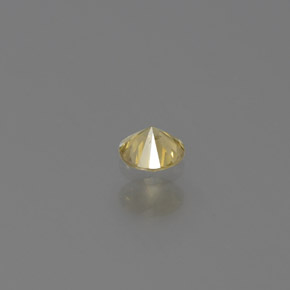 Diamante amarillo natural de 0,09 ct, corte redondo, SI