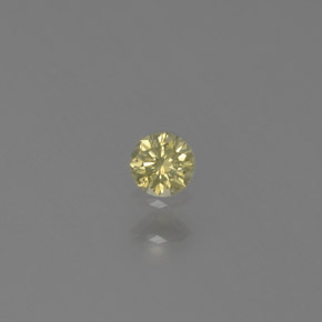 Diamante amarillo natural de 0,06 ct, corte redondo, SI