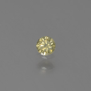 Diamante amarillo natural de 0,06 ct, corte redondo, SI