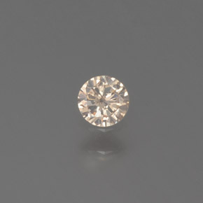 Diamante Champán natural de 0.10 ct, Corte Redondo, SI