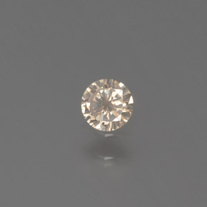 Diamante Champán natural de 0.10 ct, Corte Redondo, SI