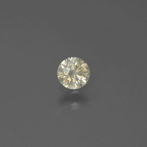 Diamante Champán natural de 0.15 ct, Corte Redondo, SI