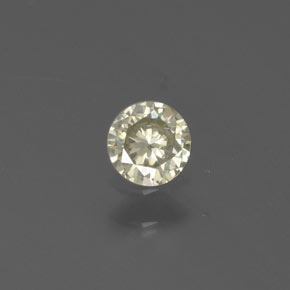 Diamante amarillo natural de 0,15 ct, corte redondo, SI