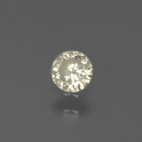 Diamante amarillo natural de 0,15 ct, corte redondo, SI