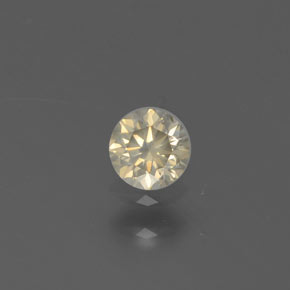 Diamante amarillo natural de 0,16 ct, corte redondo, SI