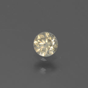 Diamante amarillo natural de 0,16 ct, corte redondo, SI