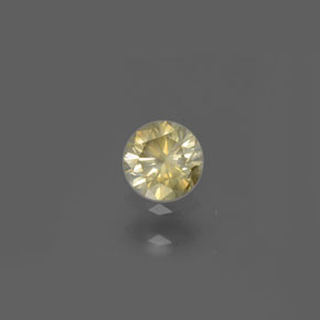 Diamante amarillo natural de 0,17 ct, corte redondo, SI