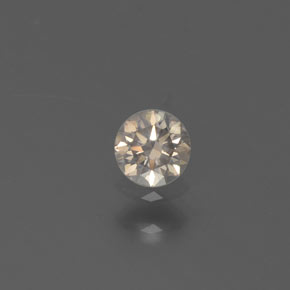 Diamante Champán natural de 0.14 ct, Corte Redondo, SI