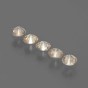 Gemas de Diamante Champán natural de  ct, Corte Redondo, SI