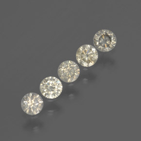 Gemas de Diamante Champán natural de  ct, Corte Redondo, SI