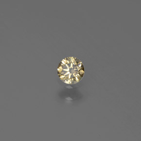 Diamante amarillo natural de 0,12 ct, corte redondo, SI
