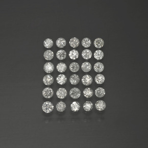 Gemas de diamante blanco natural de  ct, corte redondo, SI