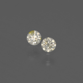 Gemas de diamante amarillo natural de  ct, corte redondo, SI