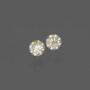 Gemas de diamante amarillo natural de  ct, corte redondo, SI
