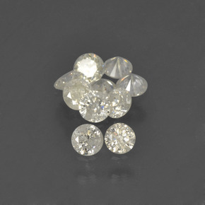 Gemas de diamante blanco natural de  ct, corte redondo, SI