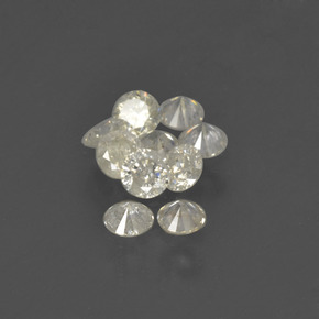 Gemas de diamante blanco natural de  ct, corte redondo, SI
