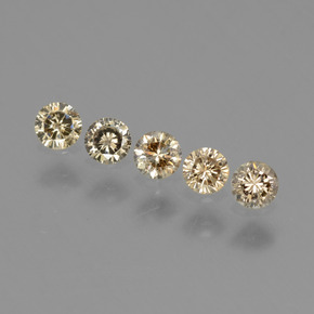 Gemas de diamante marrón natural de  ct, corte redondo, VS-SI