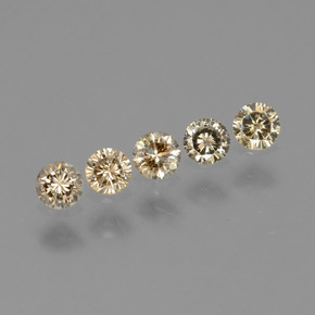 Gemas de diamante marrón natural de  ct, corte redondo, VS-SI
